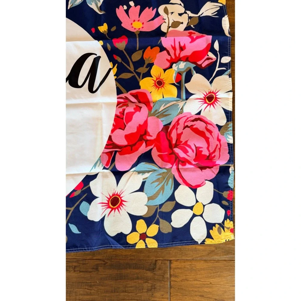Alpha Phi Sorority Floral Flag 3'x5' Banner Greek Life Dorm Decor Navy OS Multi